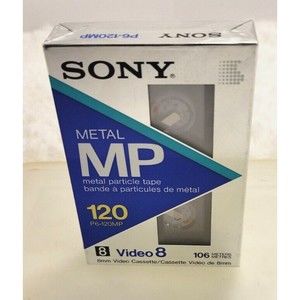 Sony 120 Metal MP 8mm Video Cassette Tape - Metal Particle Tape Model: P6-120MP